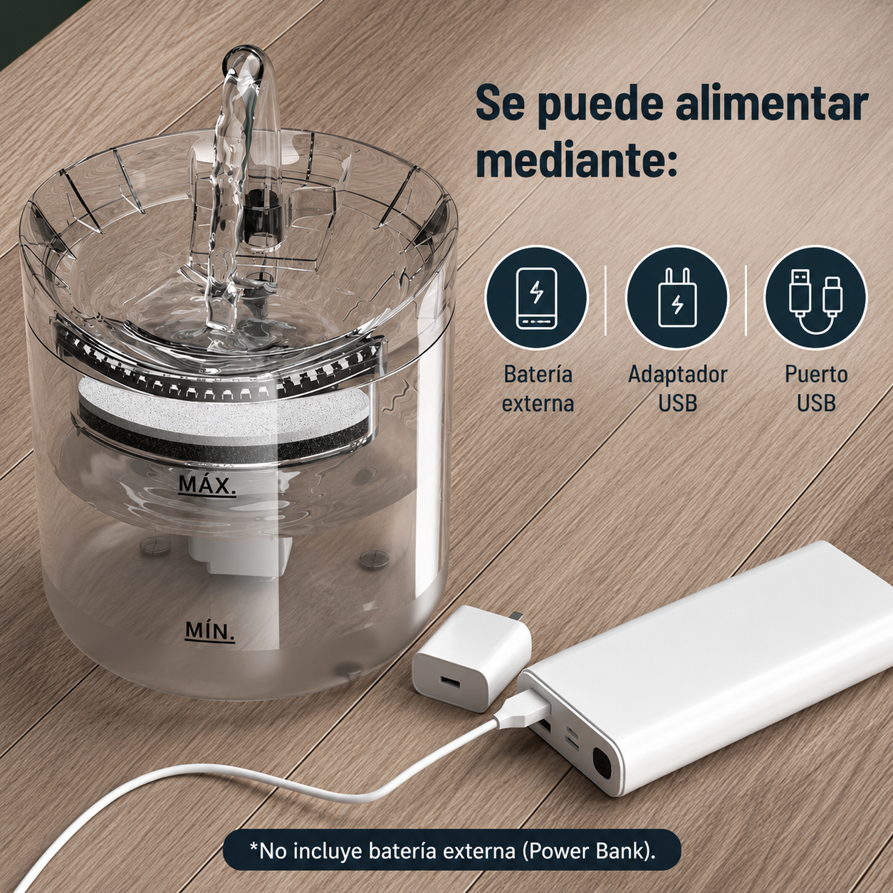 Fuente Automática de Agua para Gatos