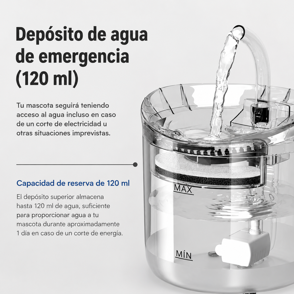 Fuente Automática de Agua para Gatos